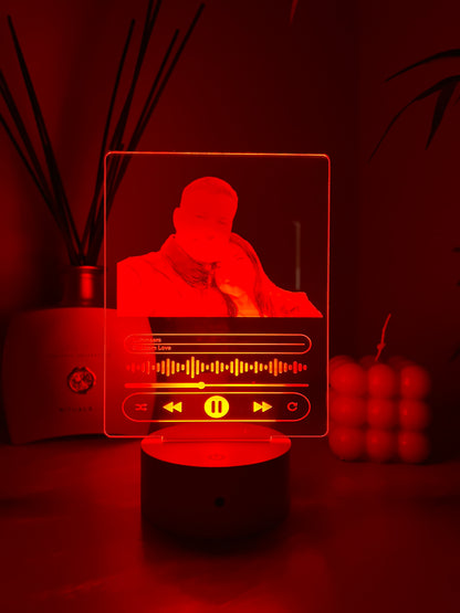 Personalised 3D Photo & Song LED Night Light