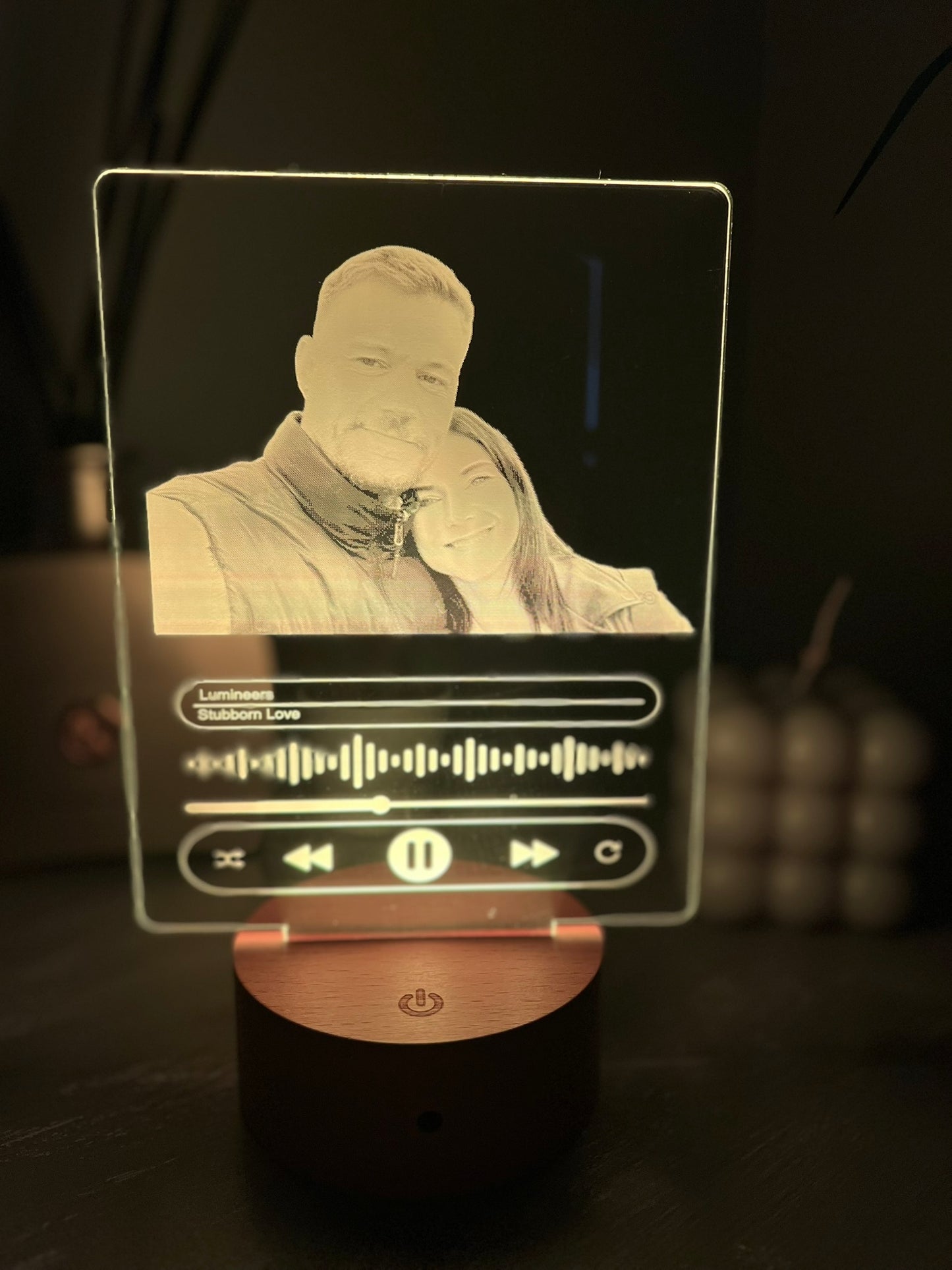 Personalised 3D Photo & Song LED Night Light
