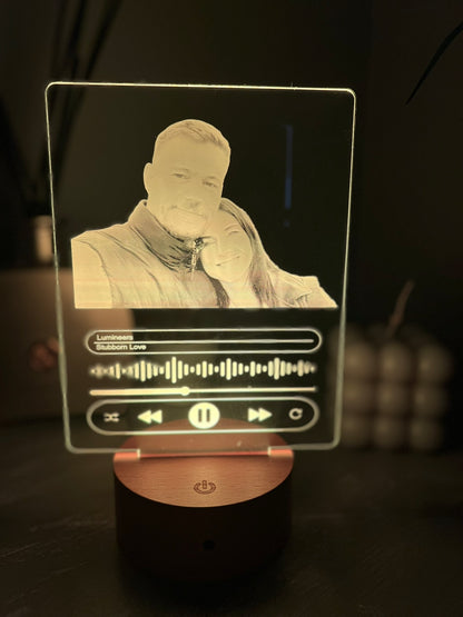 Personalised 3D Photo & Song LED Night Light