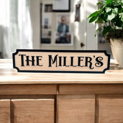 3D Personalised Street Sign/Plaque with Family Name