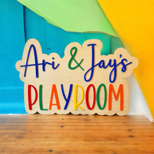 Personalised Playroom/Bedroom/Play Corner Wooden Sign