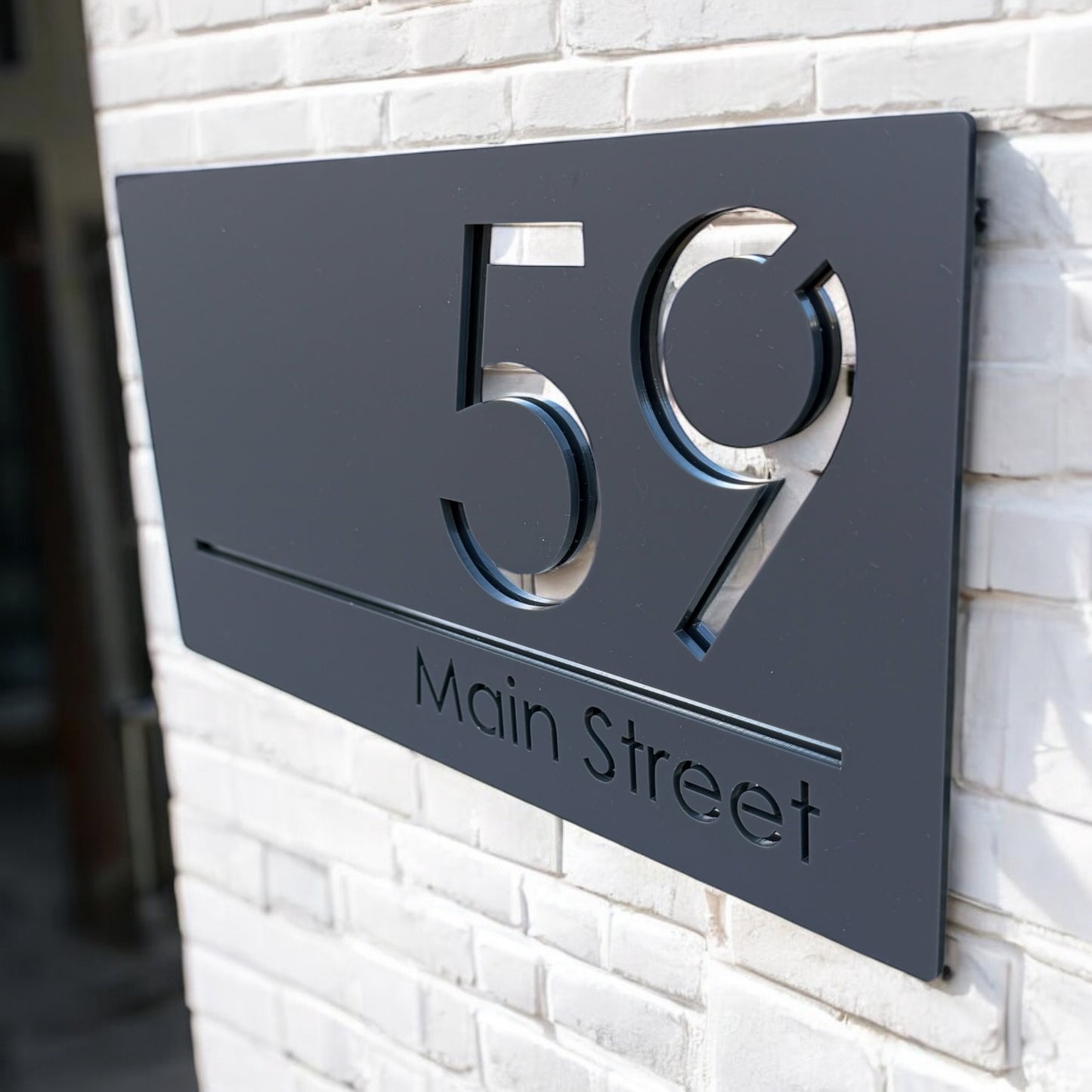 House Number and Street Name Sign - Buckingham