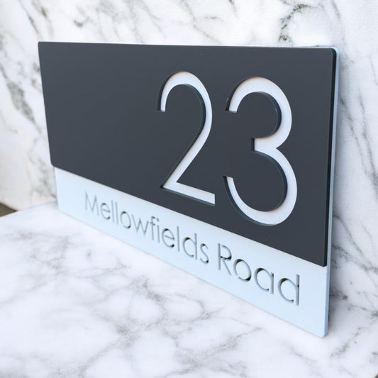 House Number and Street Name Sign - Knightsbridge