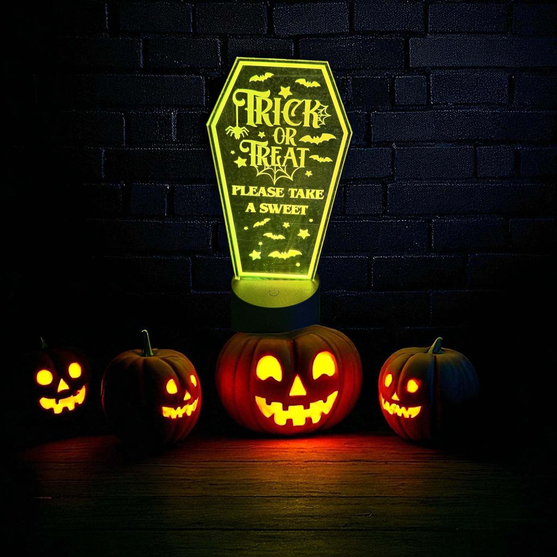 remote control Trick or Treat night light for Halloween display