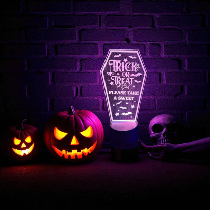 USB or battery powered Halloween LED night light for window ledge