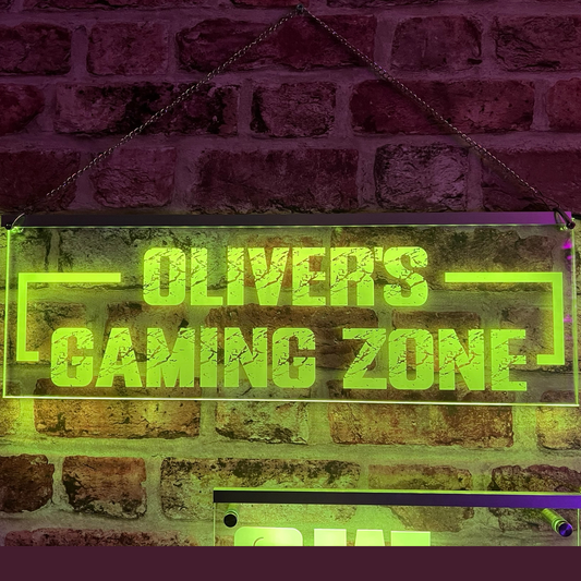 Personalised LED Gaming Zone Sign