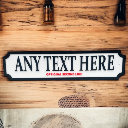 3D Personalised Street Sign/Plaque