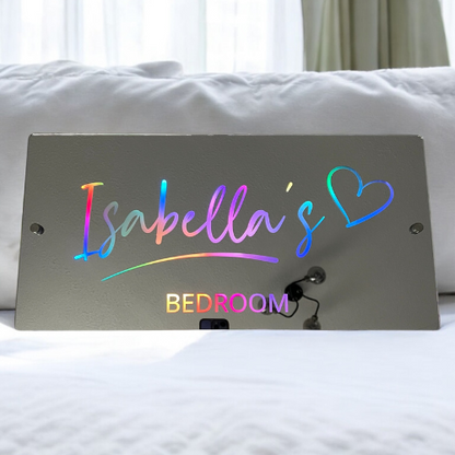 Personalised LED Mirror Bedroom Sign