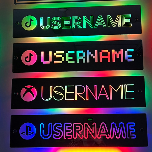 Personalised LED Username Mirror Sign