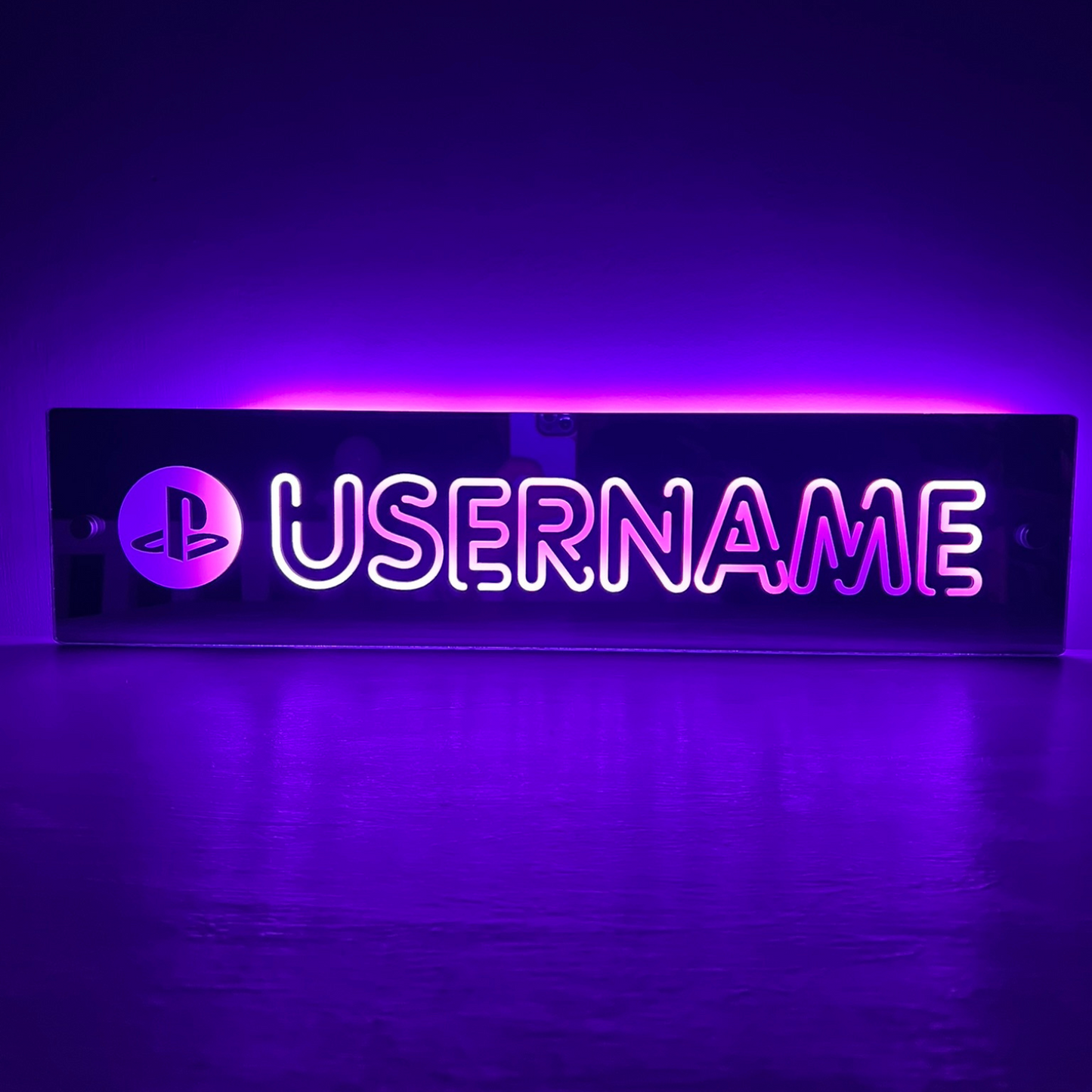 Personalised LED Username Mirror Sign
