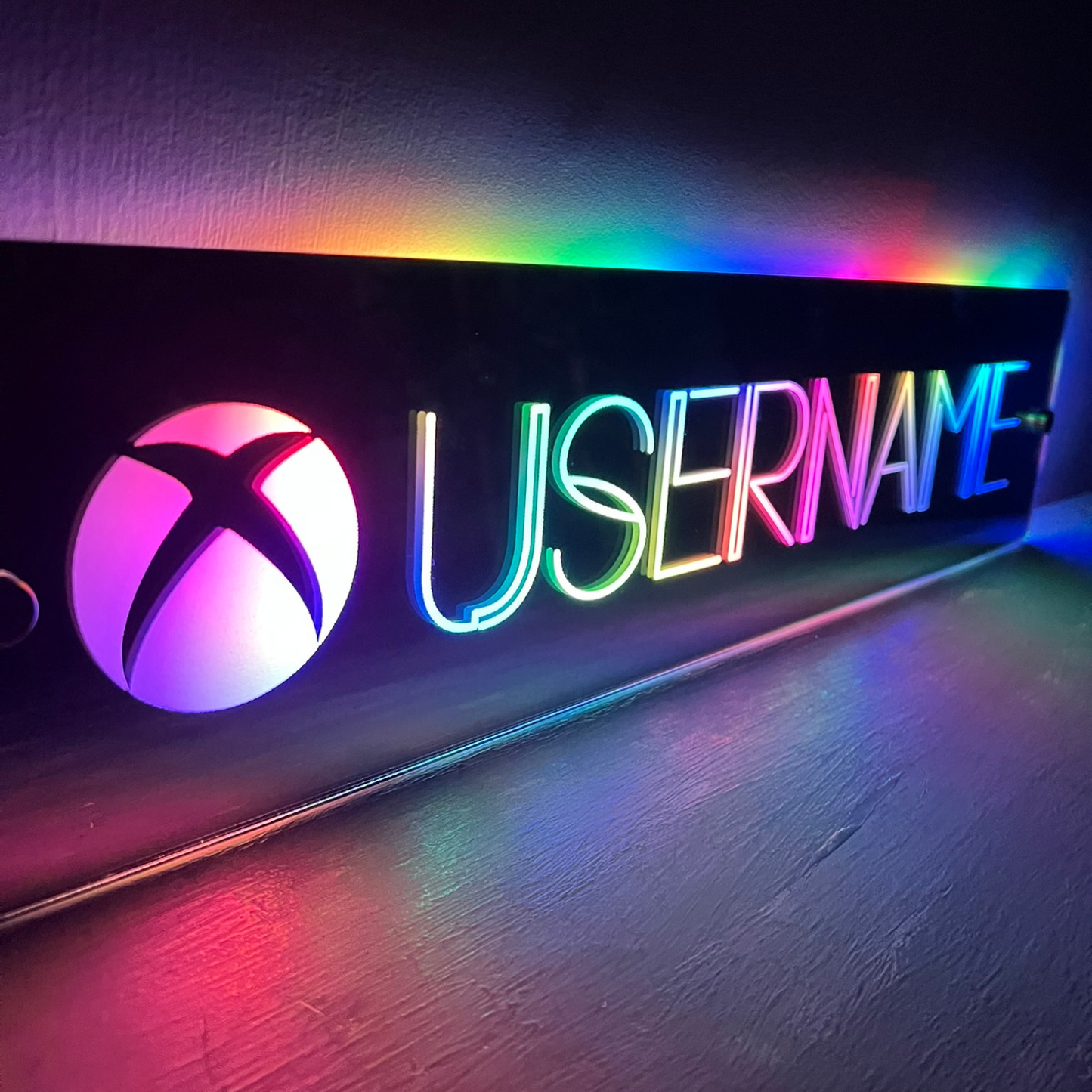 Personalised LED Username Mirror Sign