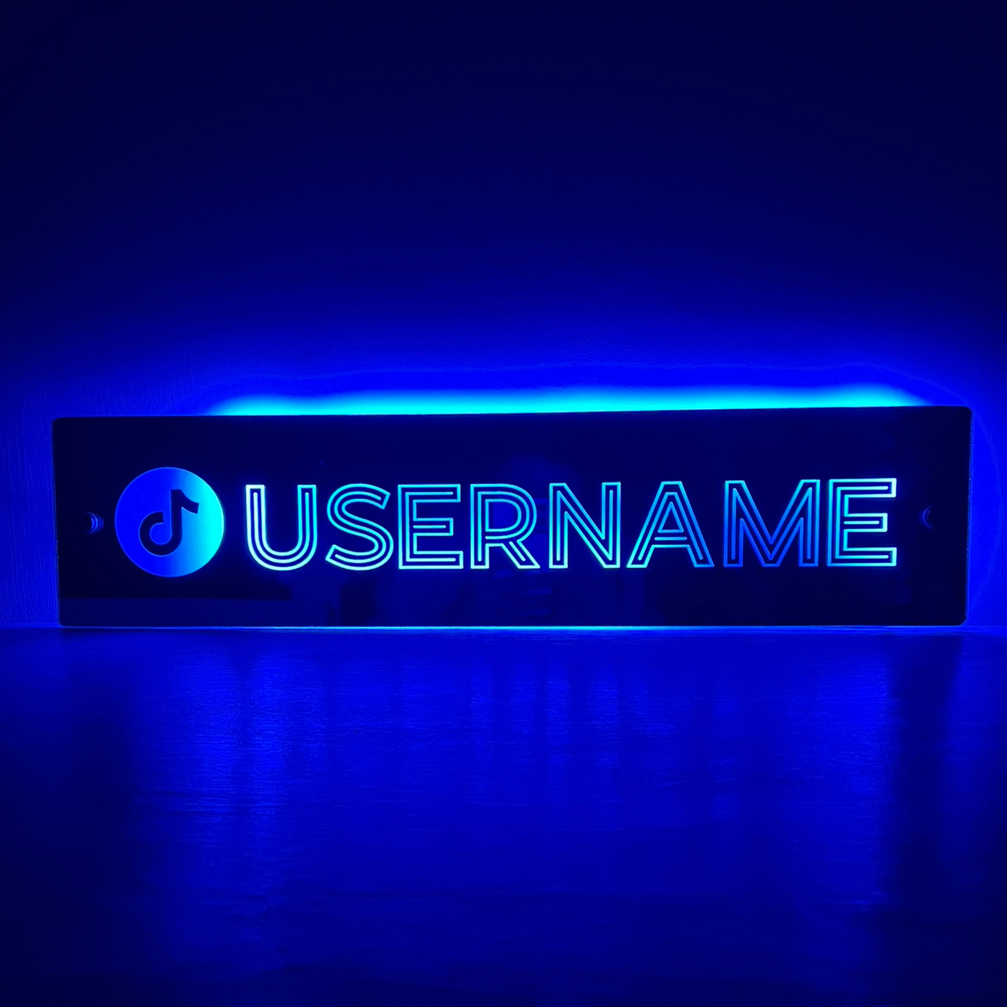 Personalised LED Username Mirror Sign