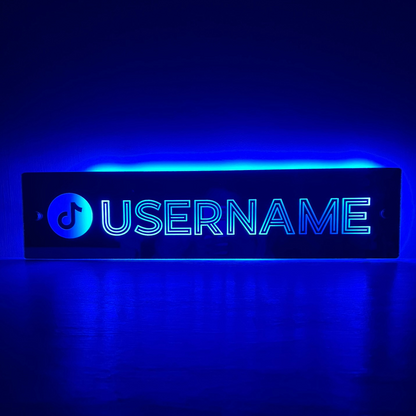 Personalised LED Username Mirror Sign