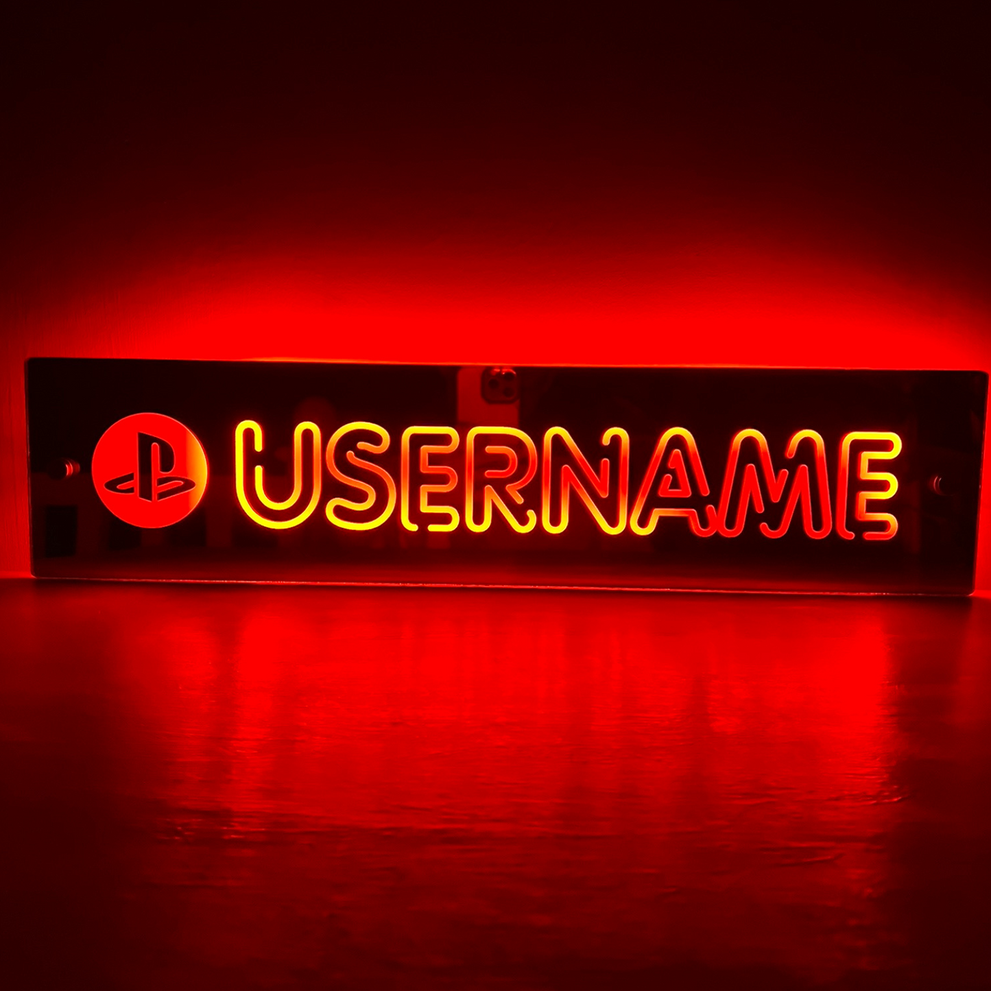 Personalised LED Username Mirror Sign