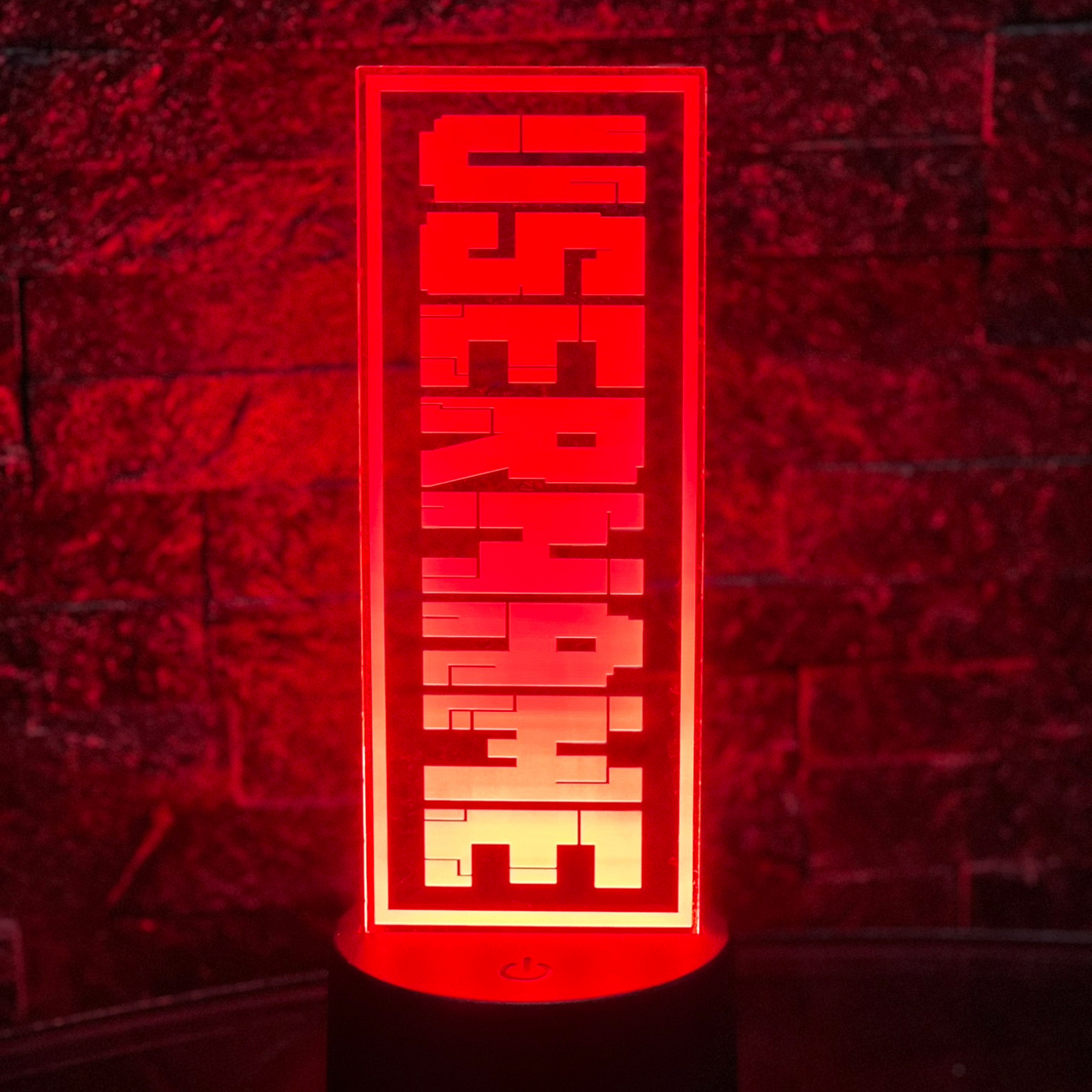 Personalised LED Gaming Username Night light