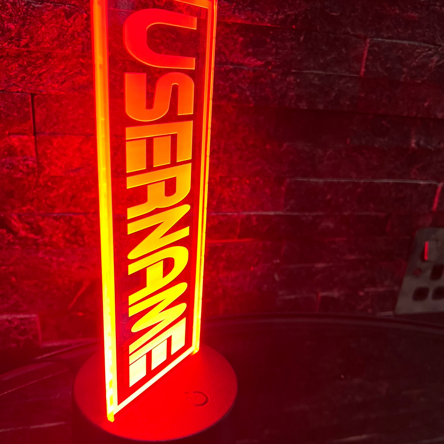 Personalised LED Gaming Username Night light