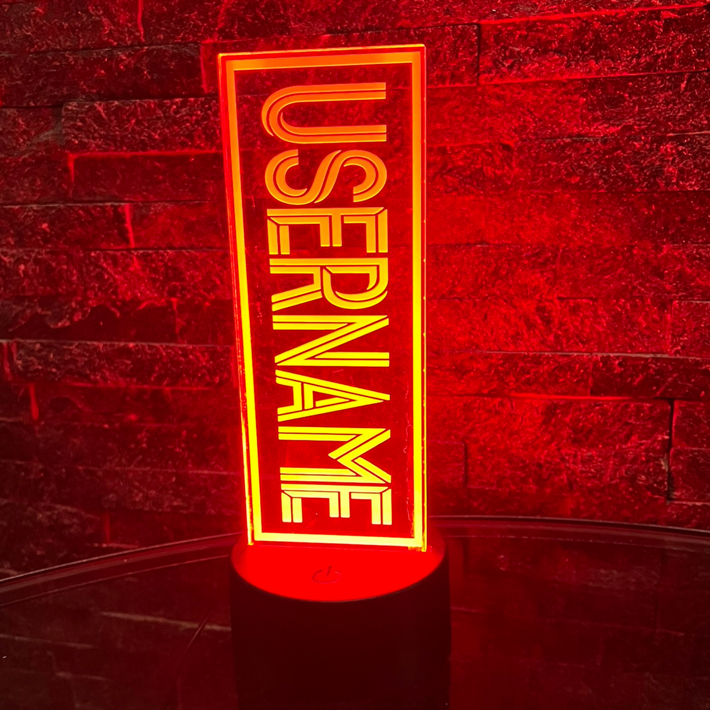 Personalised LED Gaming Username Night light