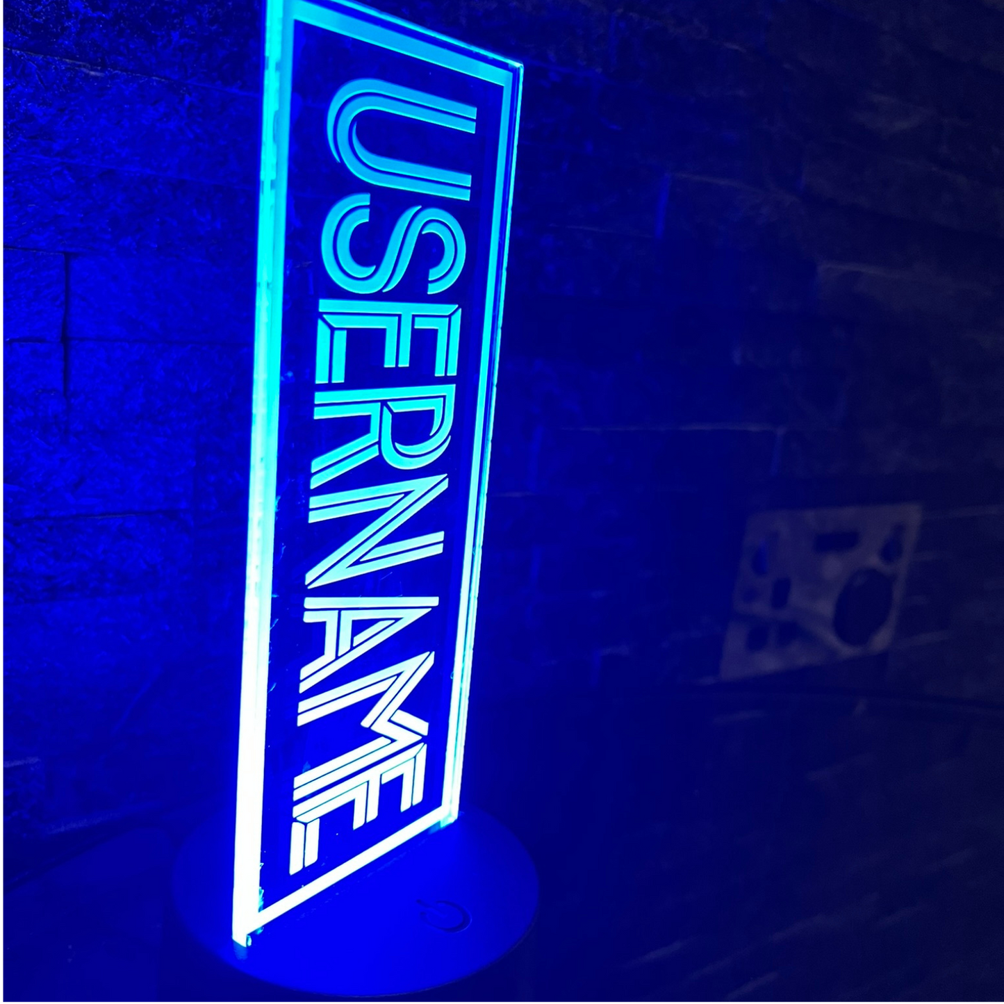 Personalised LED Gaming Username Night light