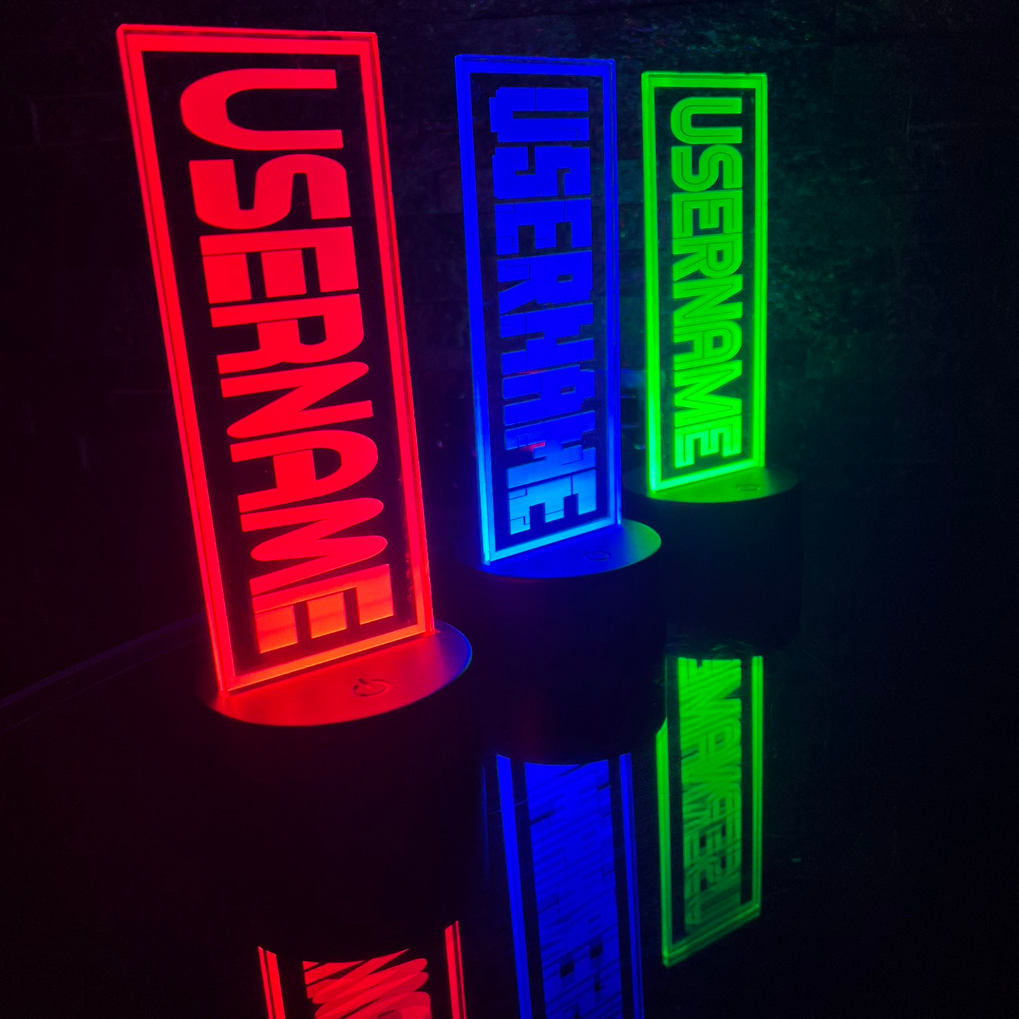 Personalised LED Gaming Username Night light