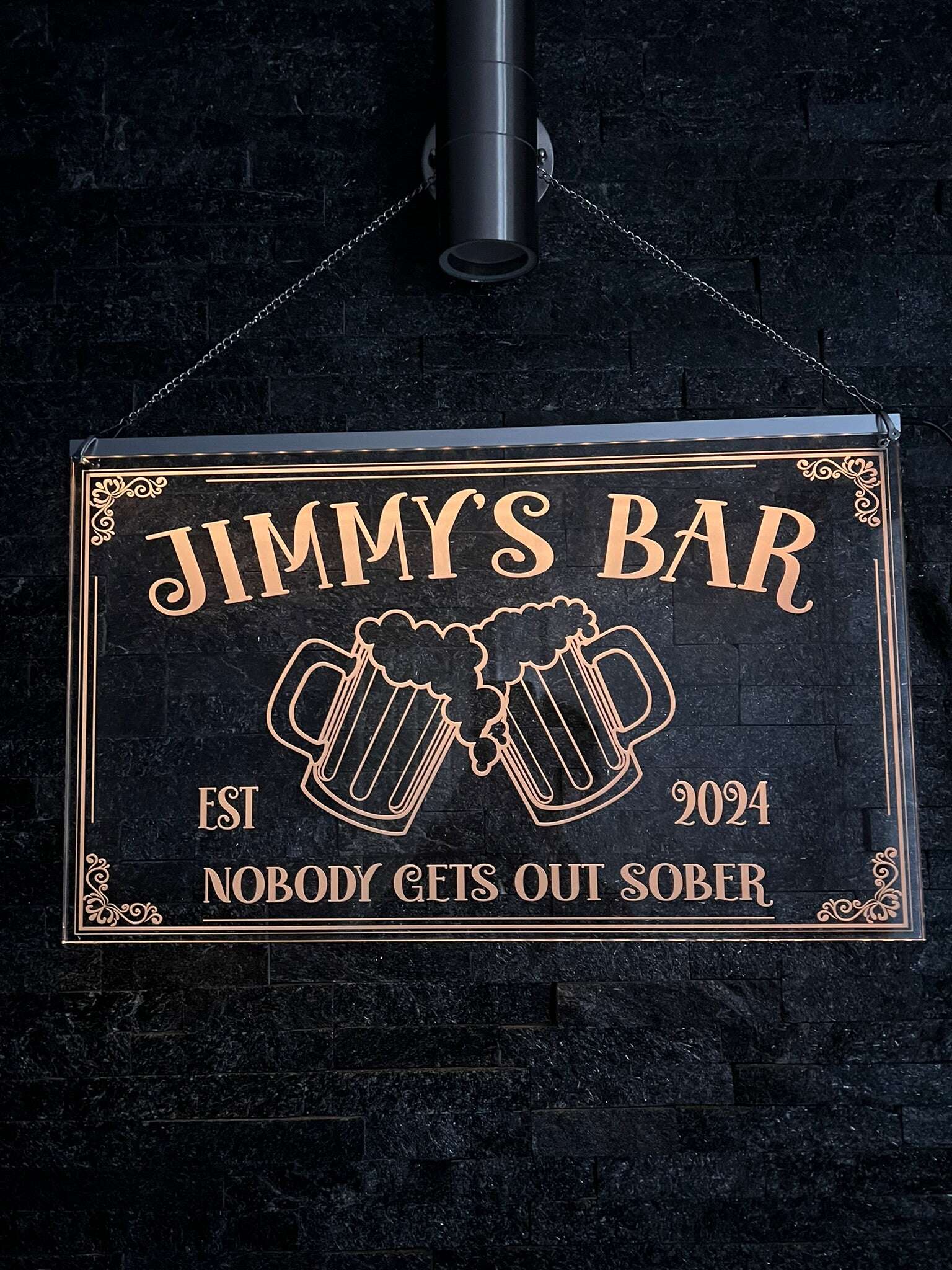Remote and music-sync LED custom bar lighting