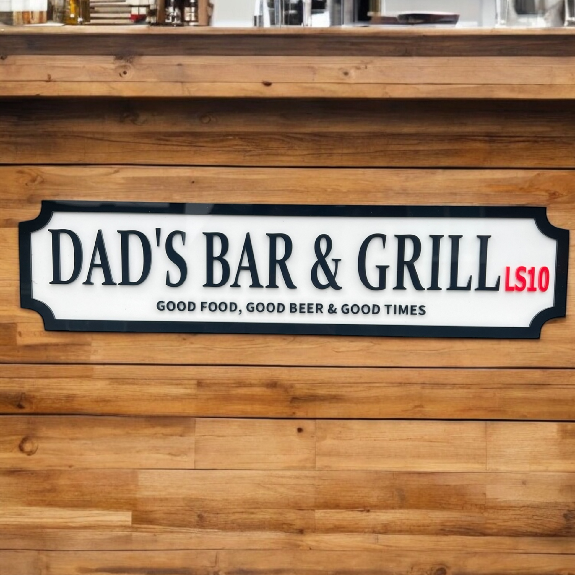 Custom 3D acrylic street sign personalised with name or message