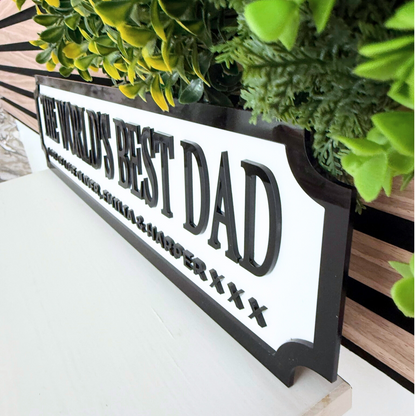 Personalised 3D street sign Father’s Day present