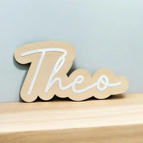 Custom wooden sign for nursery and kids room with 8 colour options