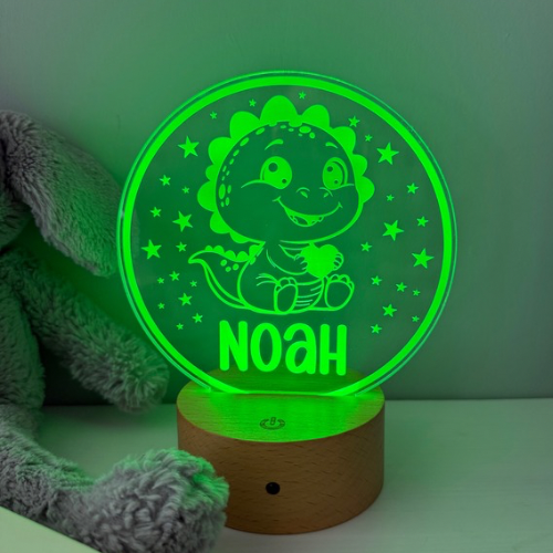Adorable dinosaur night light perfect for nursery décor