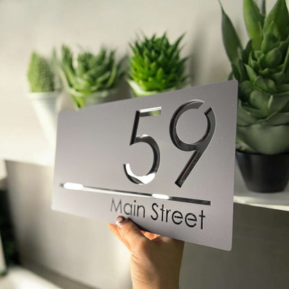 Durable and weather-resistant house sign with contemporary acrylic finish