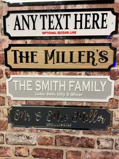 Family name wall sign perfect for living room décor