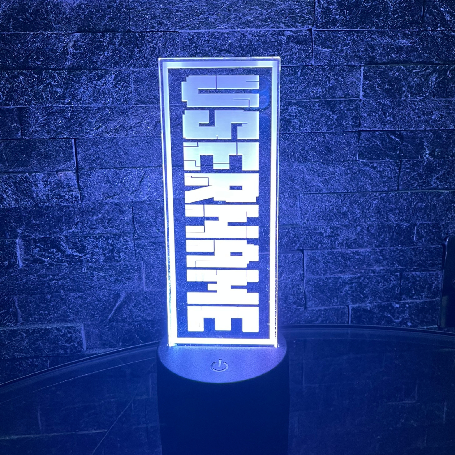 Personalised gamer sign with illuminated username