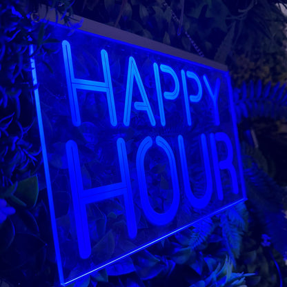 Close-up of the 5mm clear acrylic used in the Happy Hour LED sign.