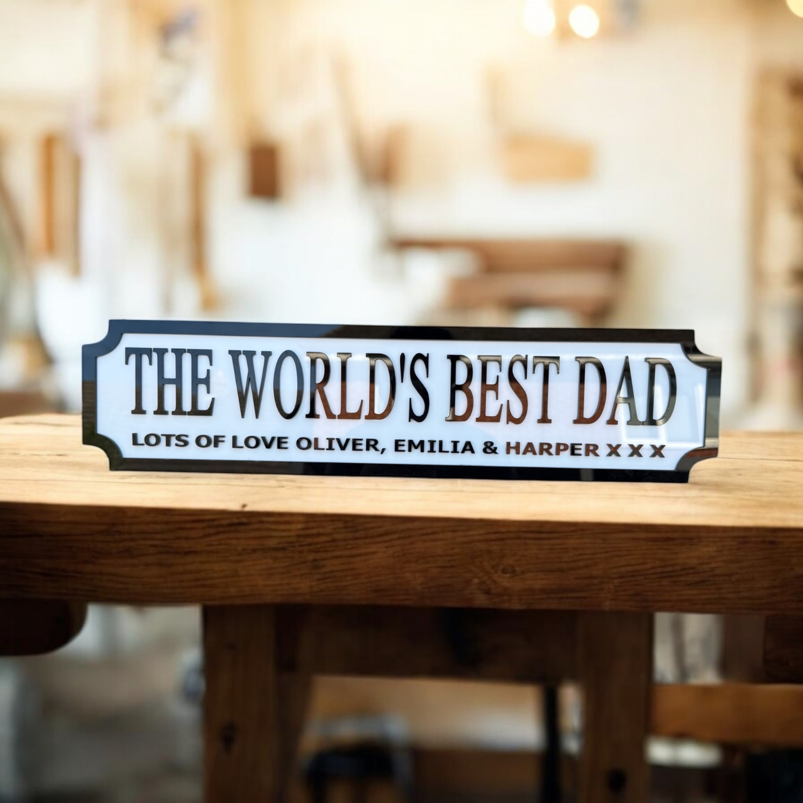 Personalised 3D street sign plaque Father’s Day gift