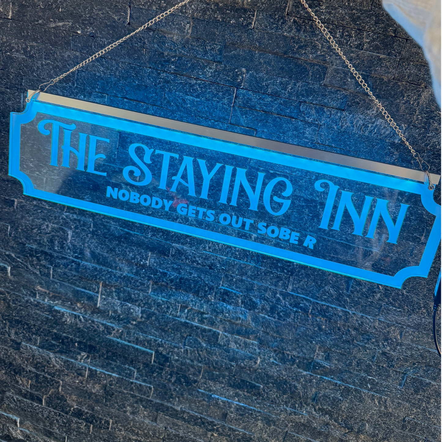 Personalised LED Sign perfect gift with USB cable and mounting options