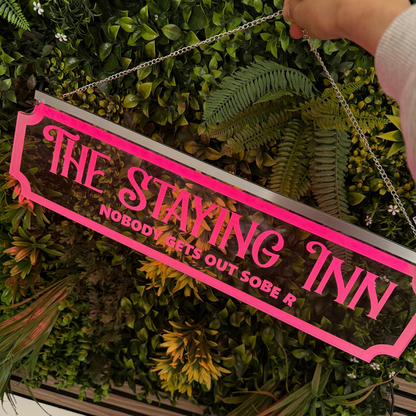 Personalised LED Sign packaging with USB cable and mounting options
